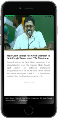 ionic 3 short news app