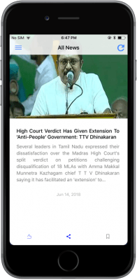 ionic 3 short news app