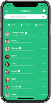 ionic 4 chat theme app