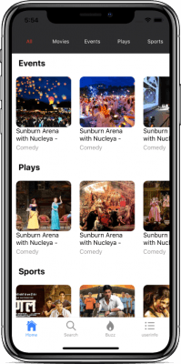 ionic 4 ticket booking app