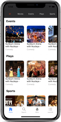 ionic 4 ticket booking app