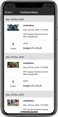 ionic 4 ticket booking app