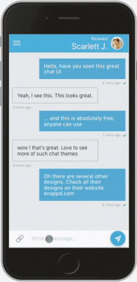 ionic 4 chat themes app